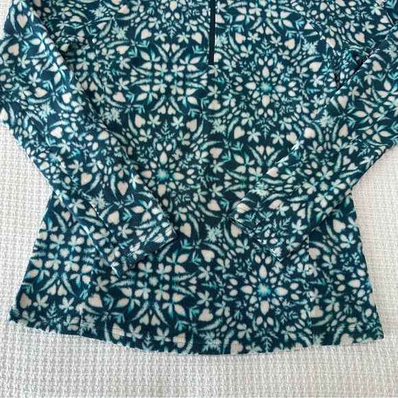 Columbia Teal Glacier IV Print 1/2 Zip-up Fleece Sweater Womens Medium NWT - Picture 4 of 10